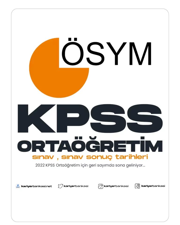 2022 KPSS ORTAÖĞRETİM NE ZAMAN