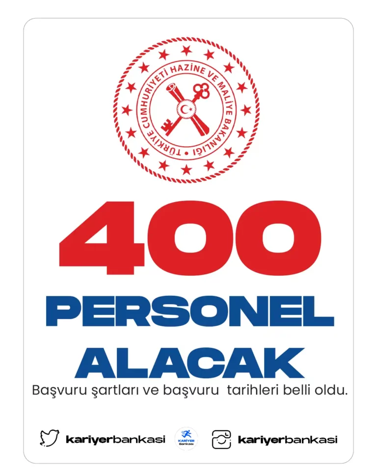 hazine ve maliye bakanlığı 400 personel alımı