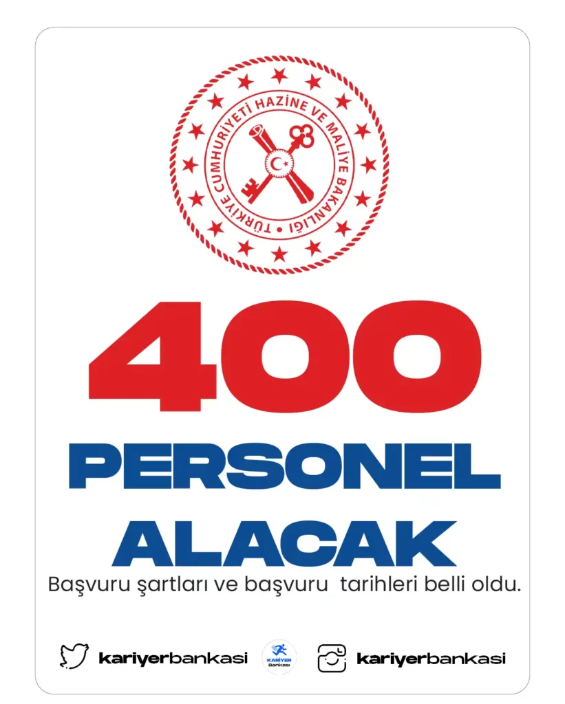 hazine ve maliye bakanlığı 400 personel alımı