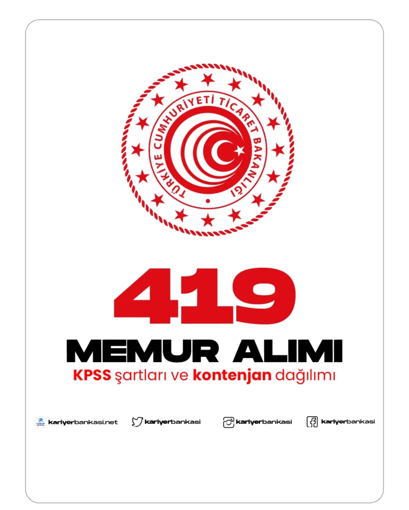 419 memur alımı
