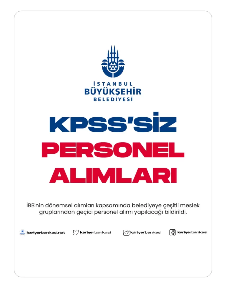 İBB Personel Alımı