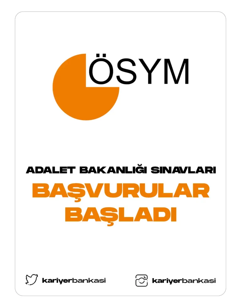 Adalet Bakanlığı sınavları