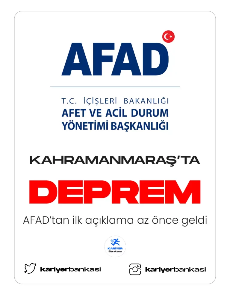AFAD SON DAKİKA