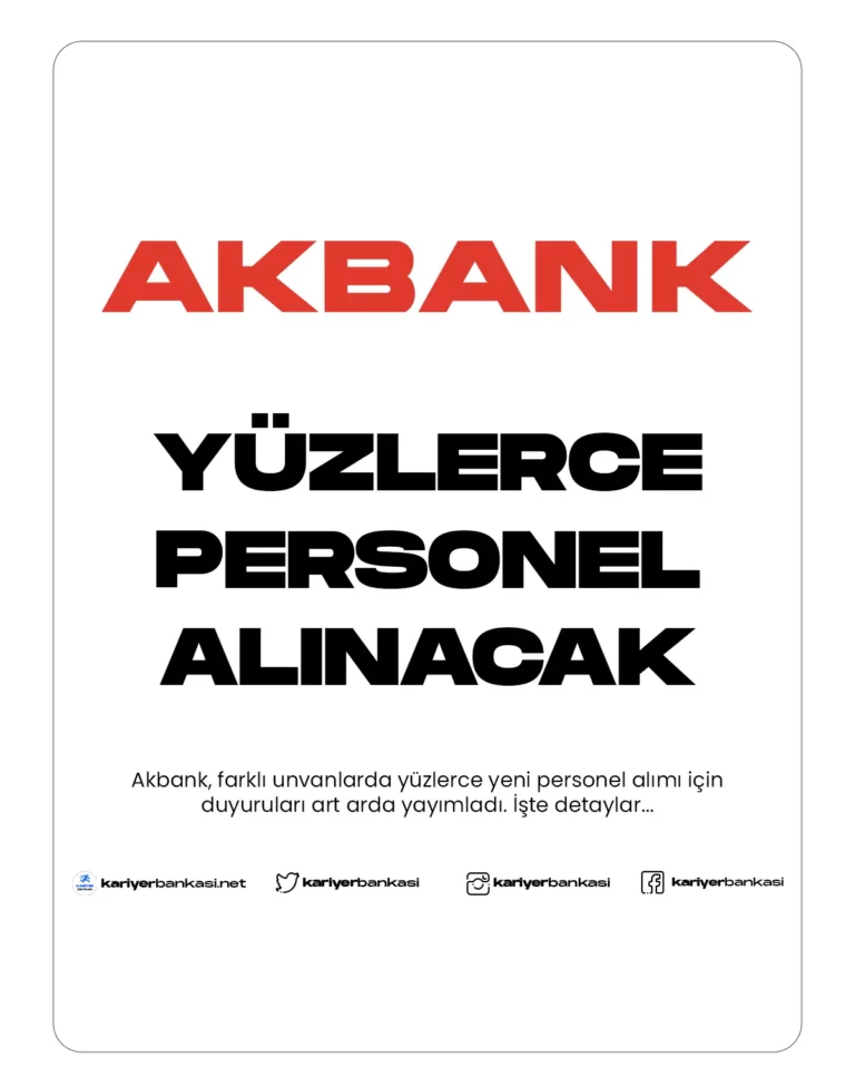 akbank personel alımı