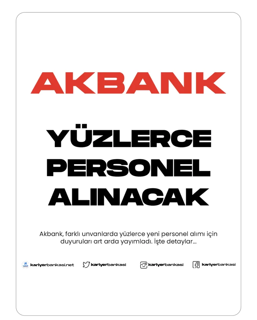 akbank personel alımı