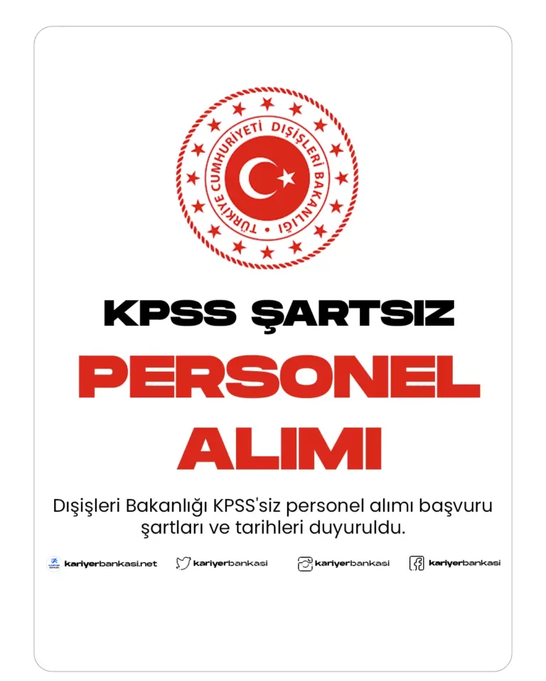 DIŞİŞLERİ PEROSNEL ALIMI