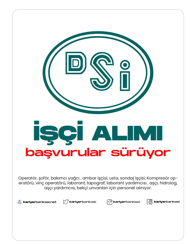 DSİ İşçi Alımı Başvuruları