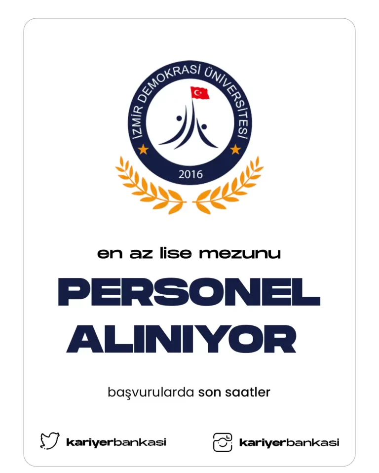 en az lise mezunu personel alımı