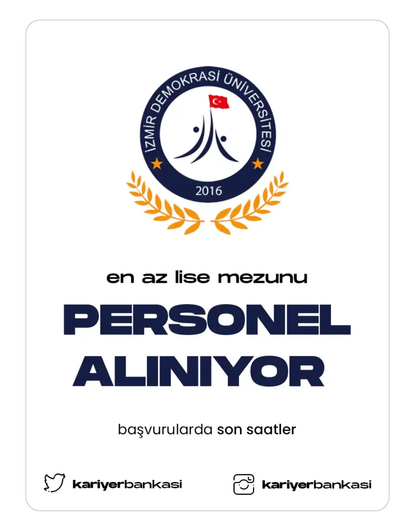 en az lise mezunu personel alımı