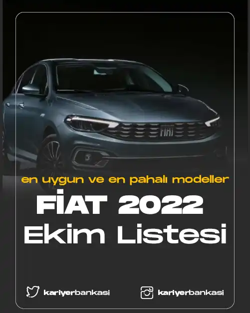 2022 Fiat Araç Fiyat Listesi