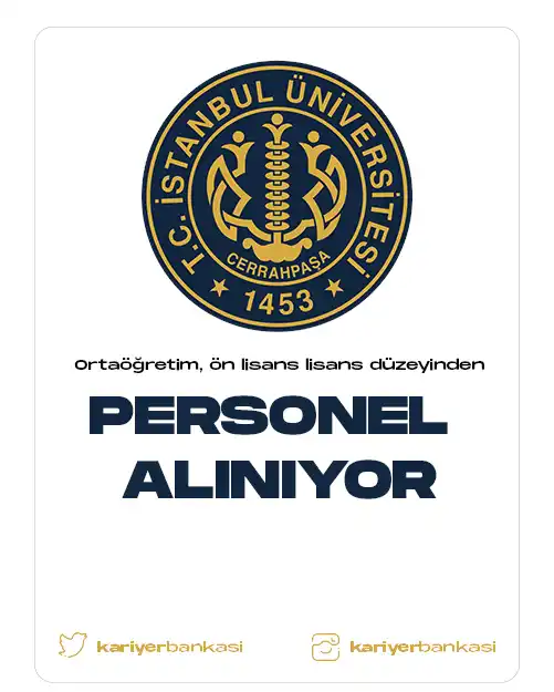 İstanbul Üniversitesi Personel Alımları