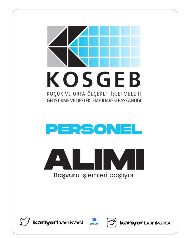 kosgeb personel alımı