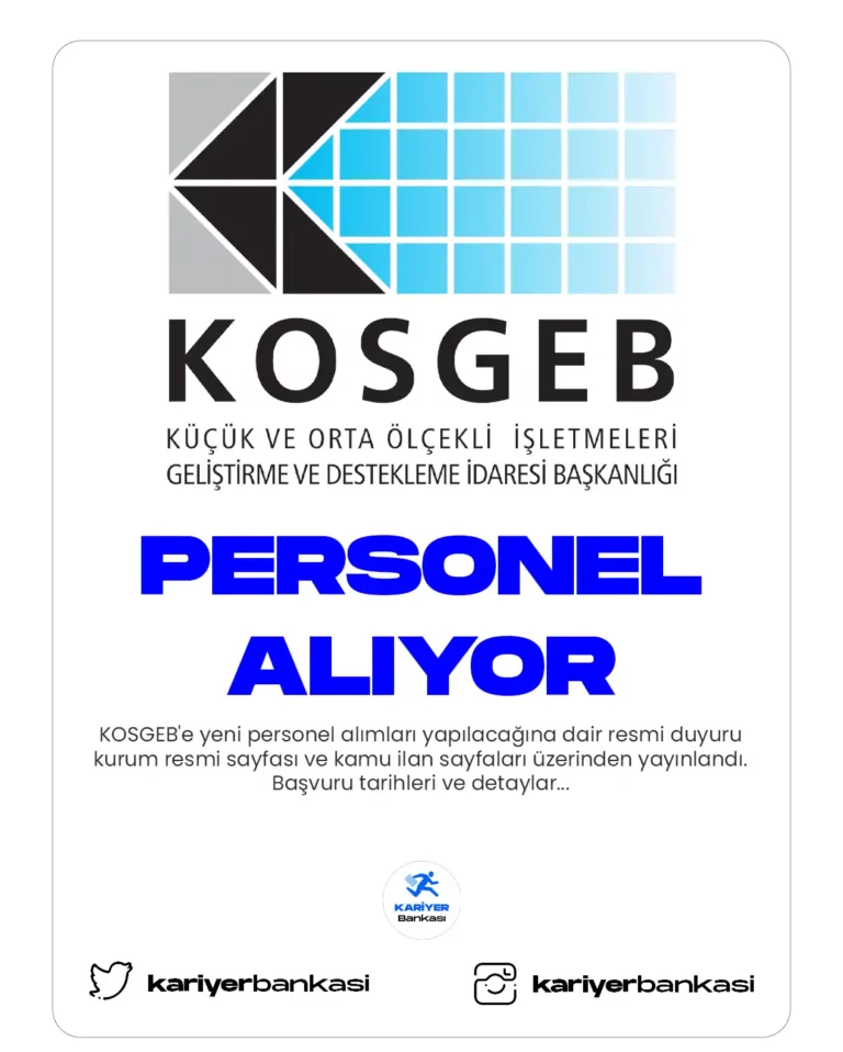 KOSGEB PERSONEL ALIMI
