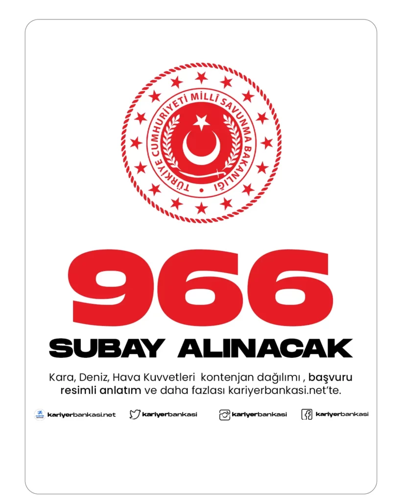 966 subay alımı