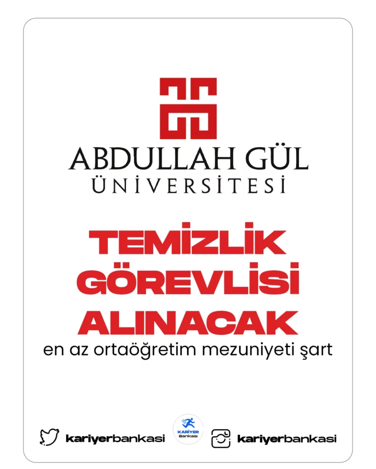 temizlik görevlisi alımı
