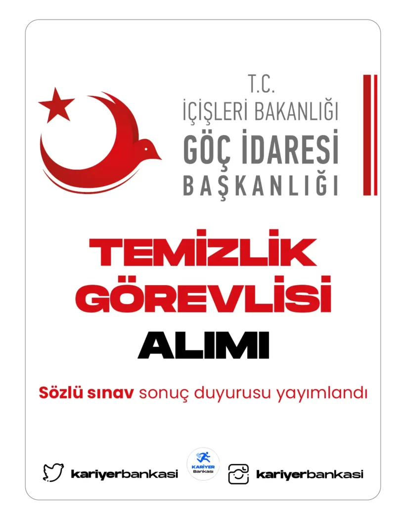 temizlik görevlisi alımı