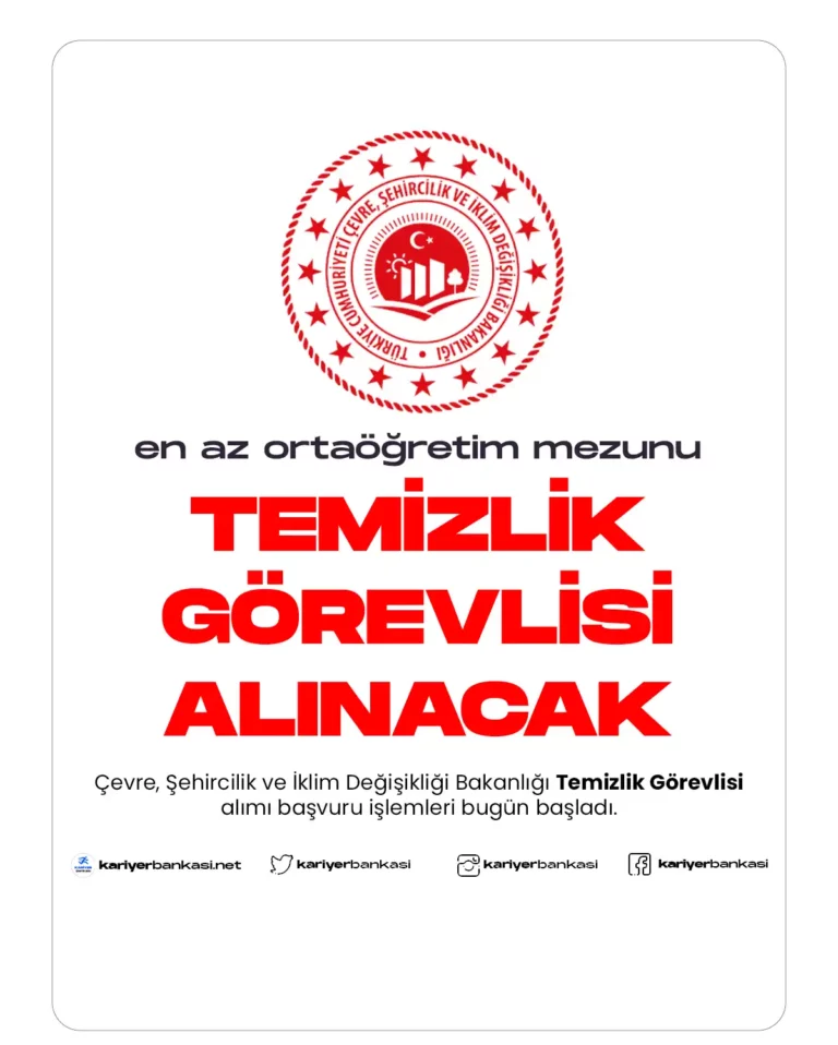 Temizlik Gorevlisi Alımı Yapılacak