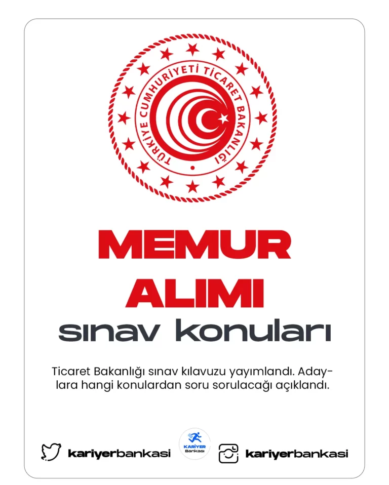 ticaret bakanlığı memur alımı