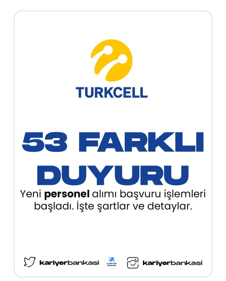 turkcell personel alımı