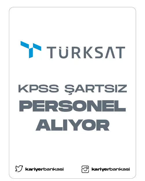 Türksat personel alımı