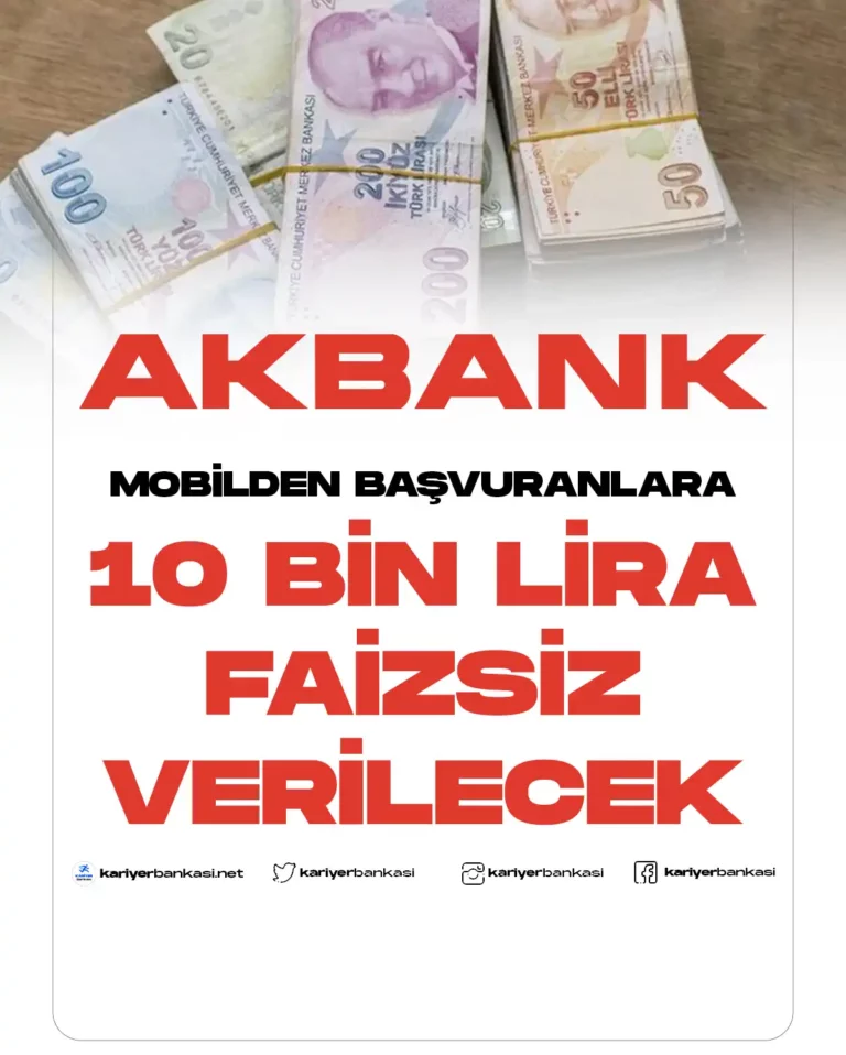 10 bin lira sıfır faizli
