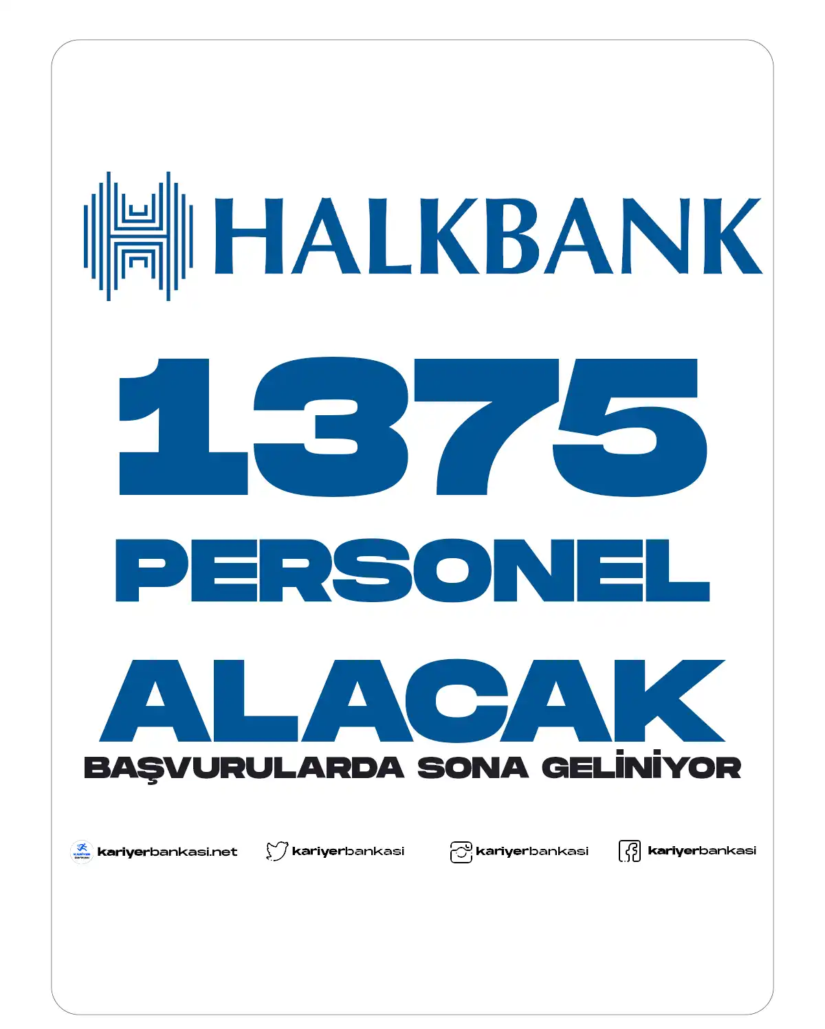 Halkbank 1375 Personel Alımı