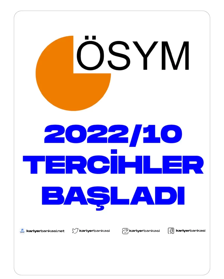 Çevre , Şehircilik ve İklim Değişikliği Bakanlığı KPSS 2022/10 ile sözleşmeli personel alımı tercihleri başladı.