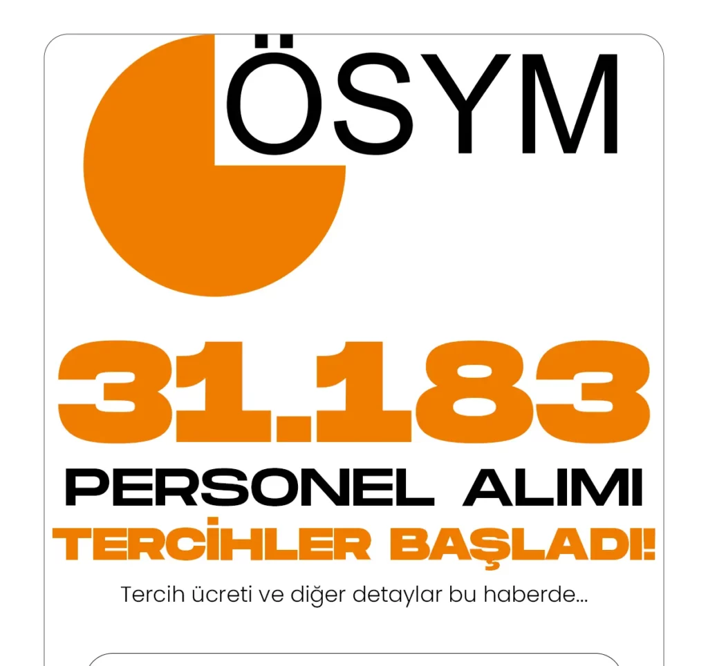 31 BİN 183 PERSONEL ALIMI