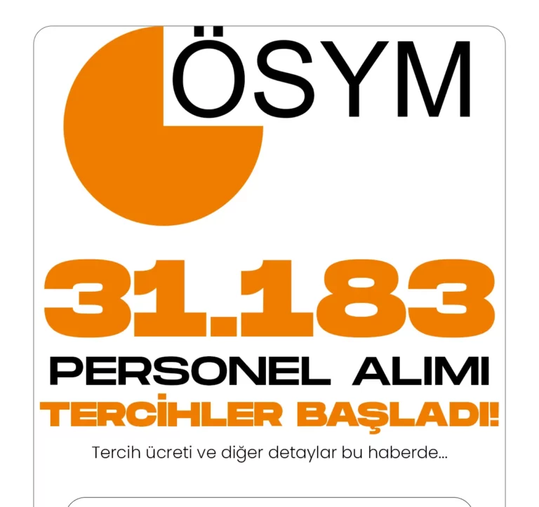 31 BİN 183 PERSONEL ALIMI