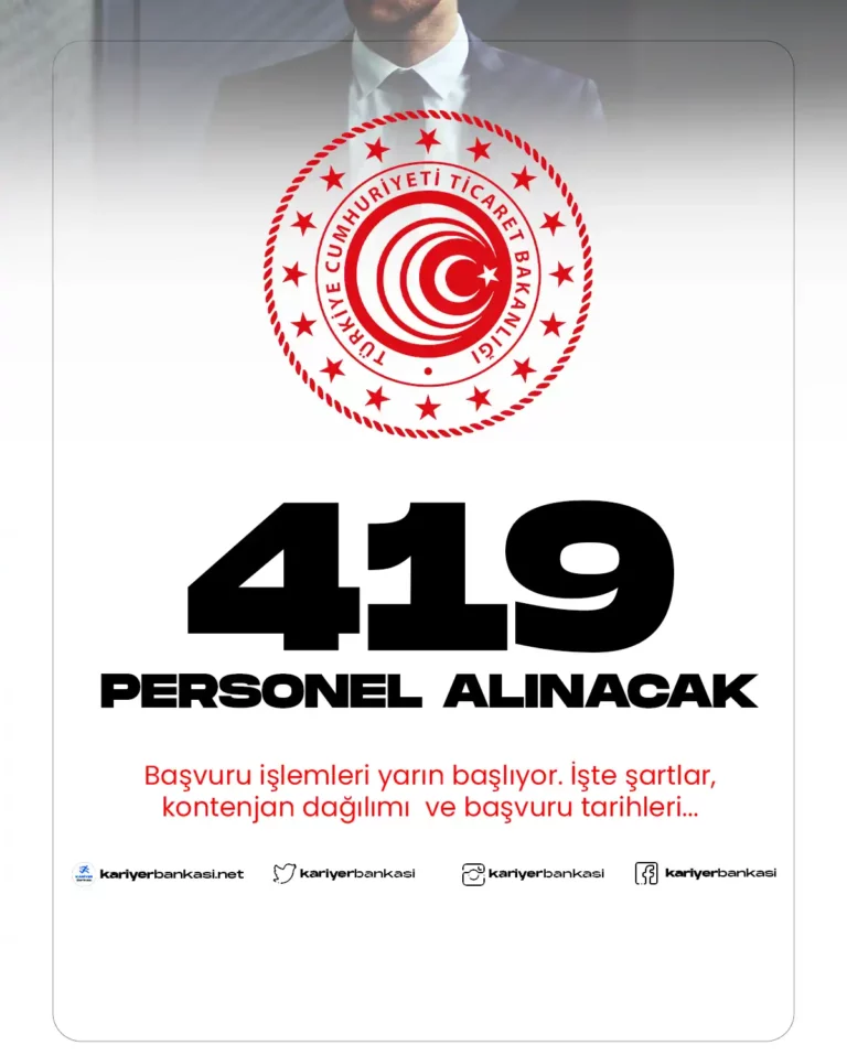 419 personel alımı
