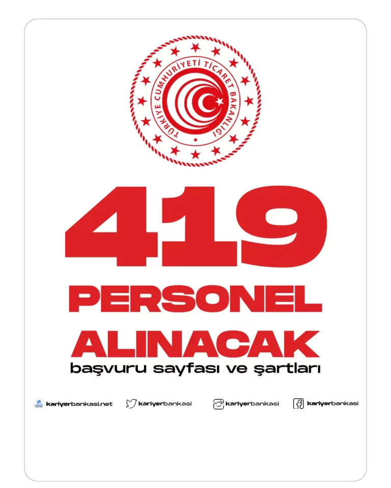 419 personel alımı