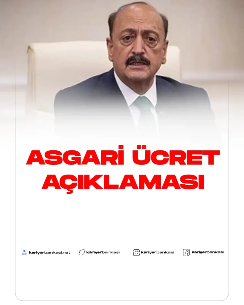 Bakan Vedat Bilgin’den Asgari Ücret Açıklaması