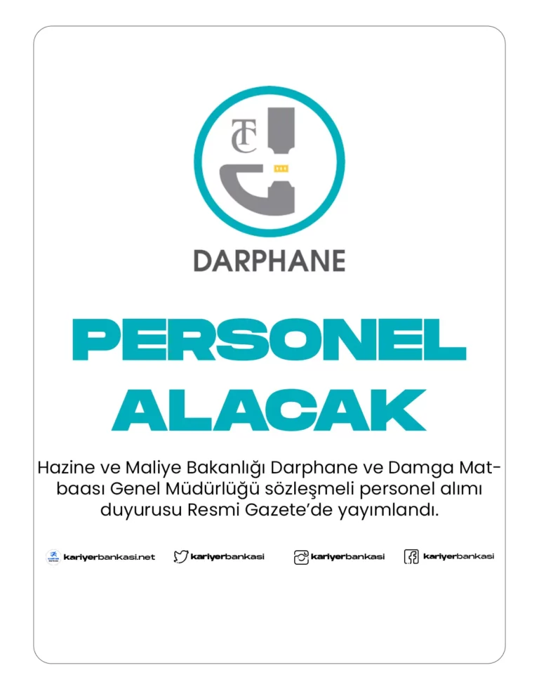 darphane personel alımı