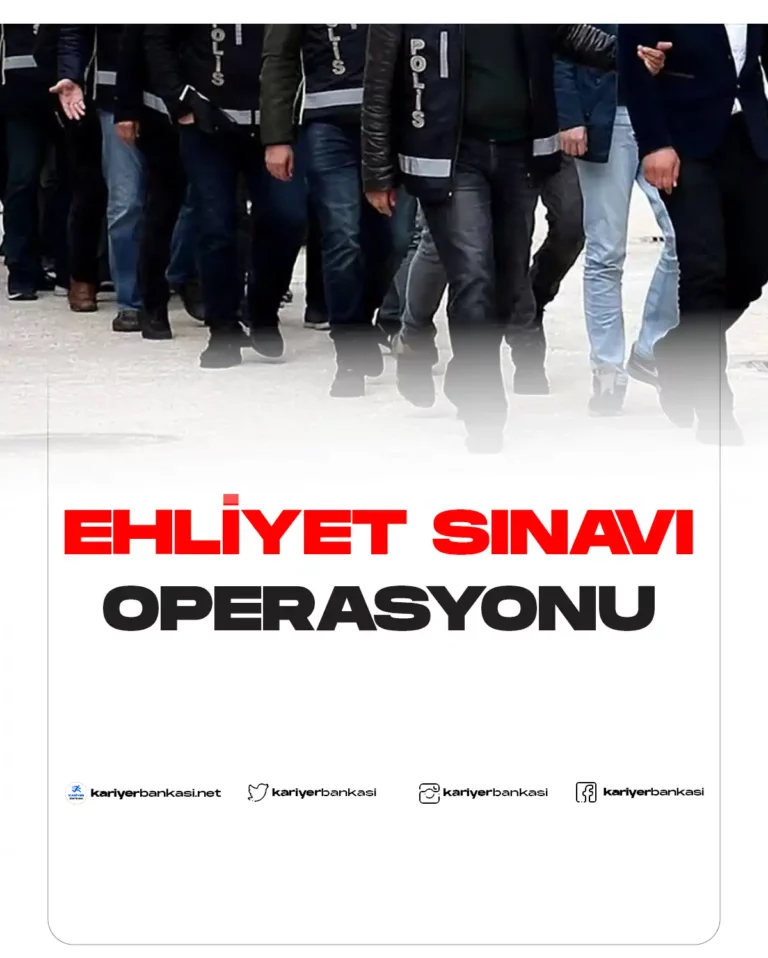 ehliyet sınavı operasyonu