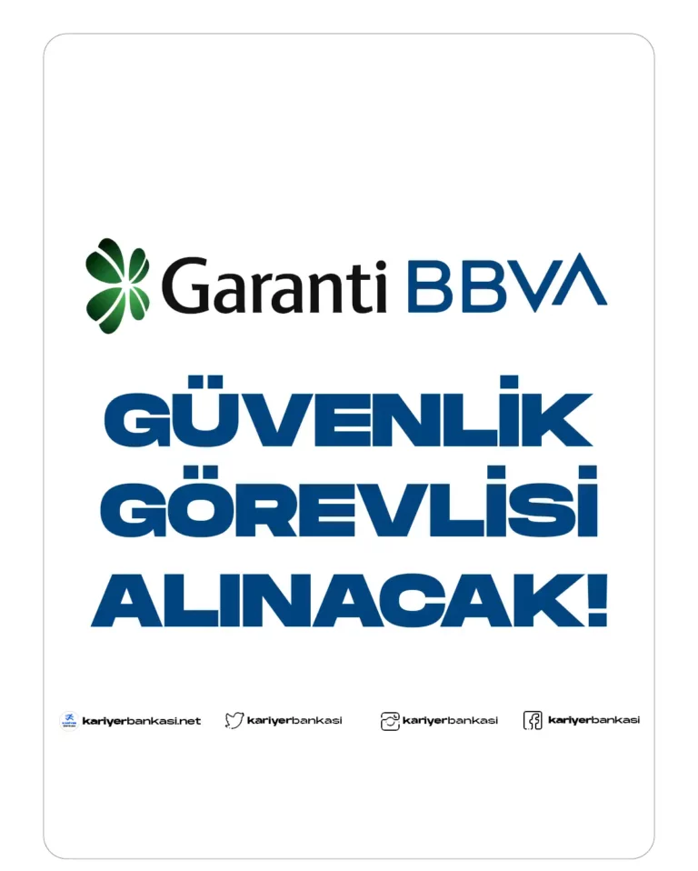 Garanti BBVA Güvenlik Görevlisi Alımı Başvurularına Yoğun İlgi
