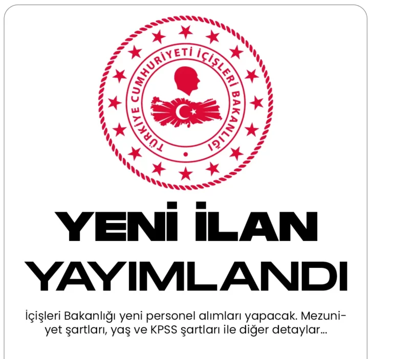 içişleri bakanlığı personel alımı