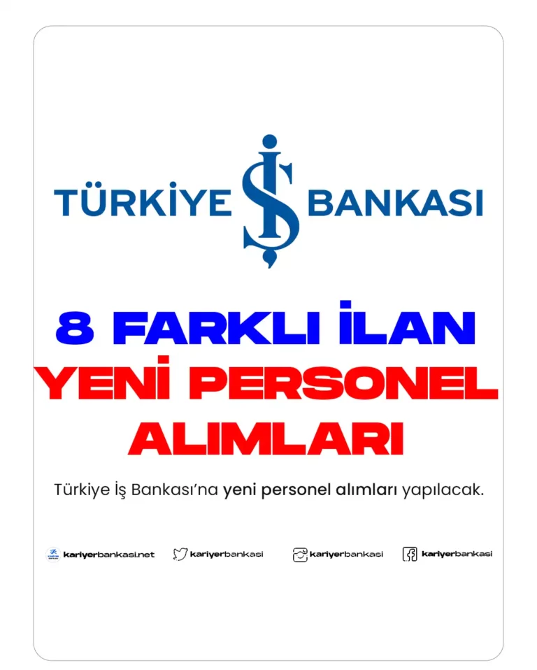 İŞ BANKASI PERSONEL ALIMI