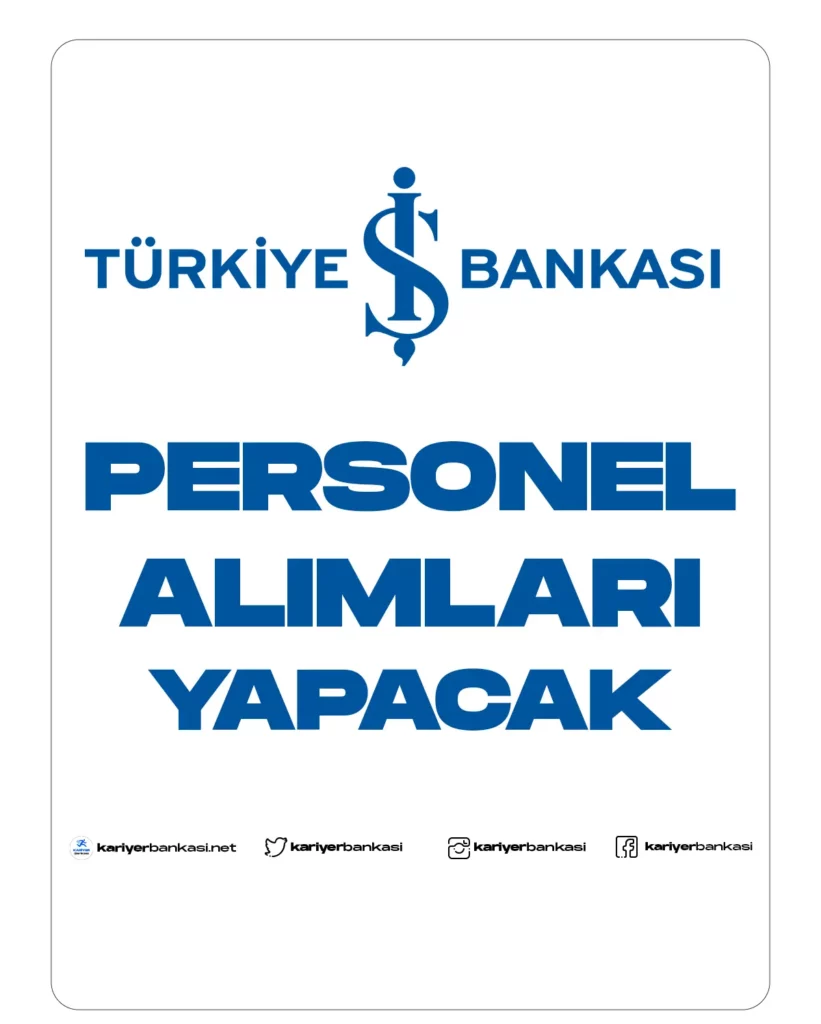 iş bankası personel alımları