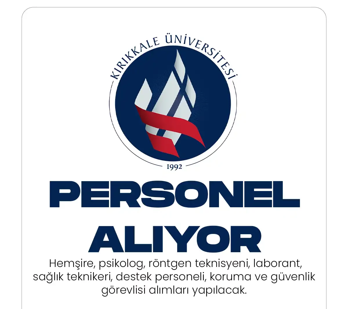 Kırıkkale Üniversitesi personel alımı