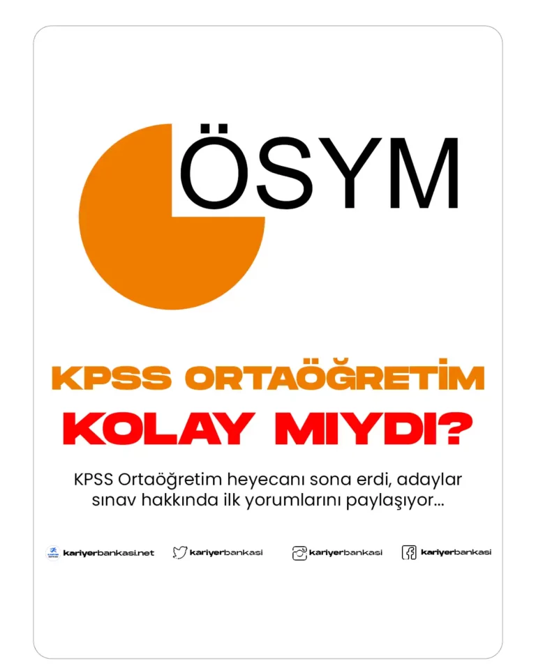 KPSS ORTAÖĞRETİM KOLAY MIYDI