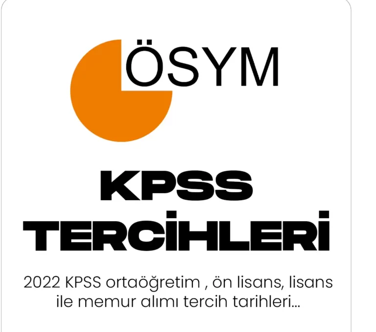KPSS TERCİH TARİHLERİ