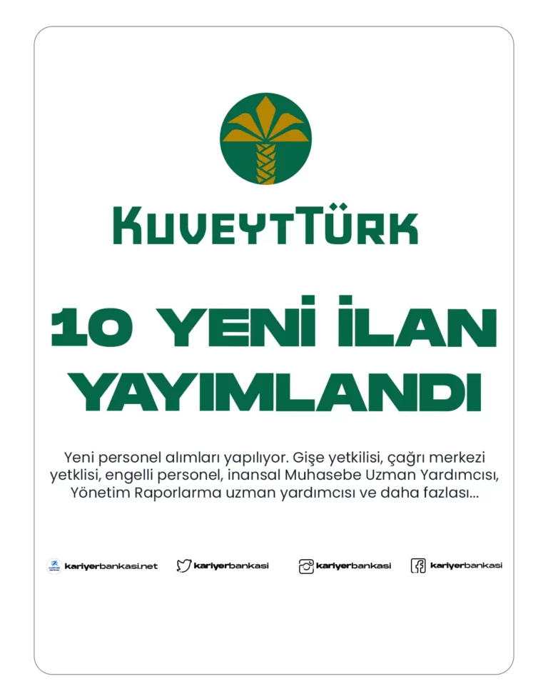 Kuveyttürk personel alımı