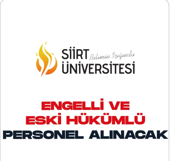 Siirt üniversitesi personel alımı