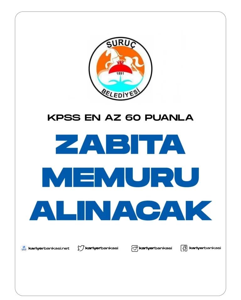 Suruç belediyesi personel alımı