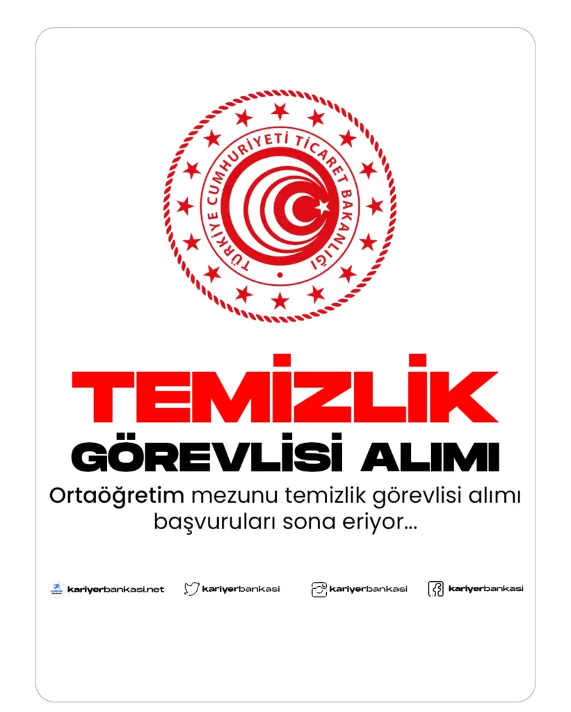 temizlik görevlisi alımı başvuruları