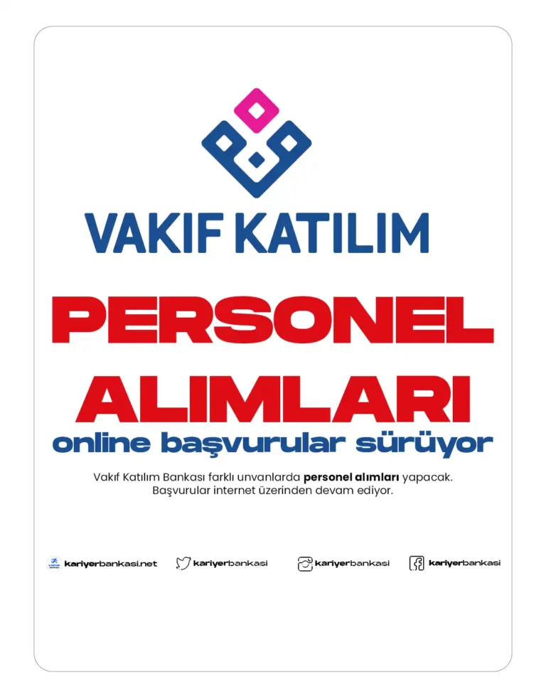Vakıf Katılım Personel Alımları