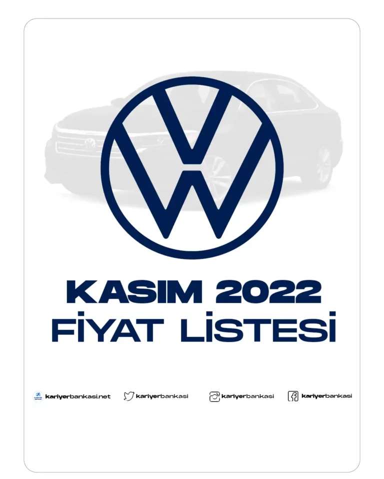 VOLKSWAGEN FİYAT LİSTESİ
