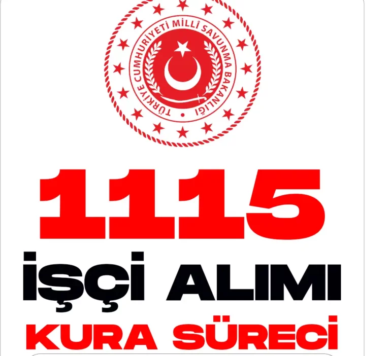Milli Savunma Bakanlığı (MSB) 1115 işçi alımı sonuçları için kura çekimi başladı. MSB 1115 işçi alımı kura tarihleri ve diğer detaylar bu haberimizde...