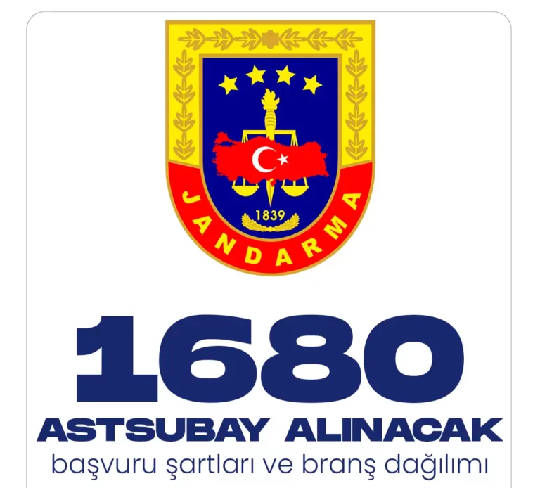 Jandarma Genel Komutanlığı 1680 astsubay alacak