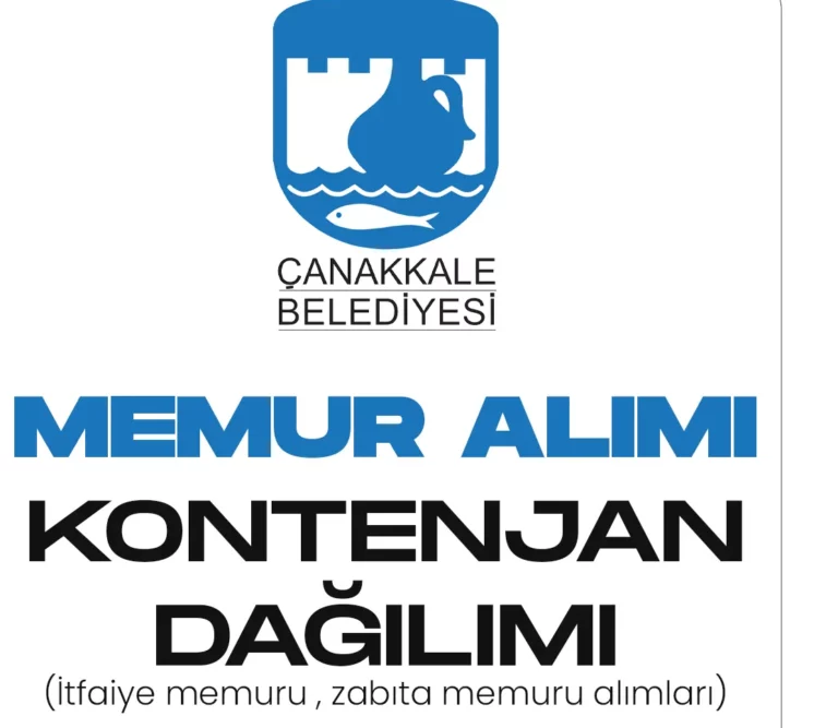 Çanakkale belediyesi zabıta memuru ve itfaiye eri alımı başvuruları sürüyor.